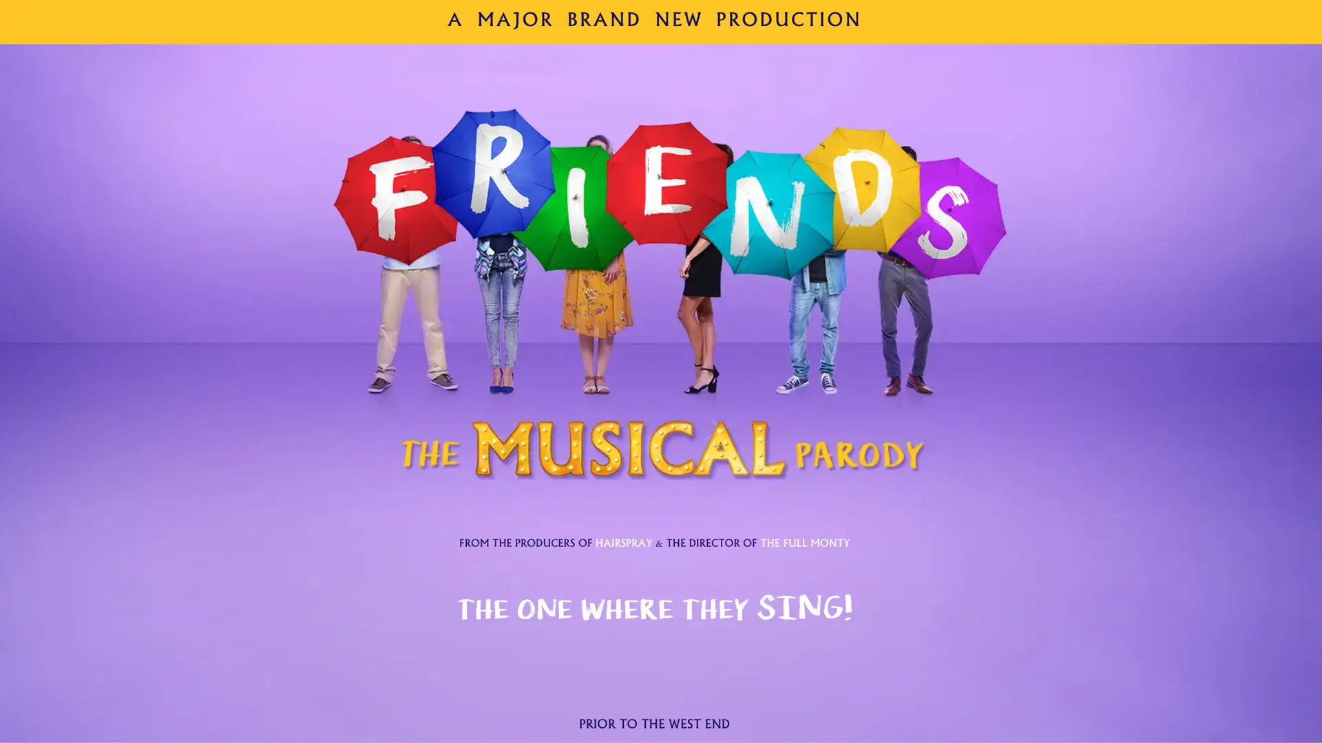 Friends the Musical website screengrab